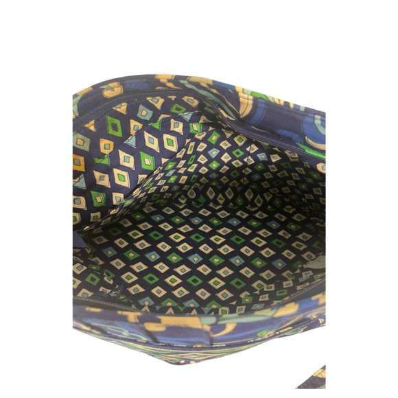 Vera Bradley Mediterranean, blue zip, quilted tote bag purse Retired - Picture 8 of 10
